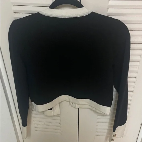 Balmain Black and Cream Buttoned Blazer - Picture 4 of 5